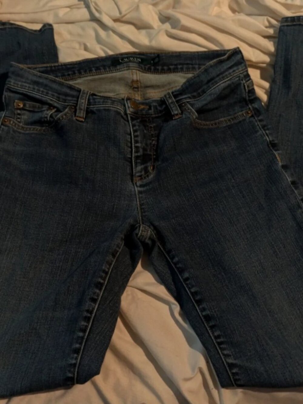 EUC Lauren Ralph Lauren Dark Blue Jeans Size 4 Women